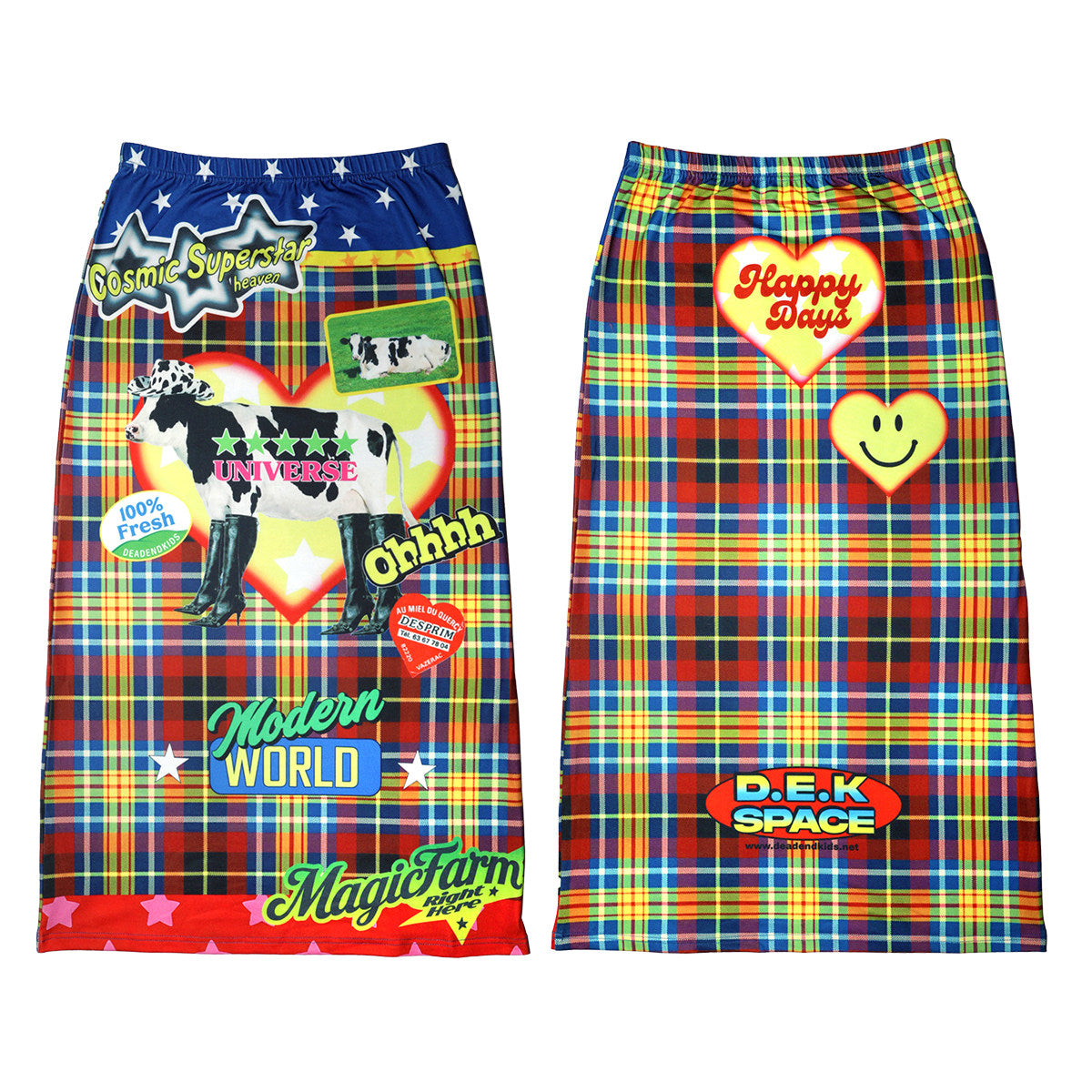 DeadEndKids - Cute Graphic A-Line Skirt skirt DeadEndKids UFO Farm S