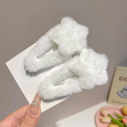 Cozy Star Fluffy Five-Point Hair Clips hair clip candy
