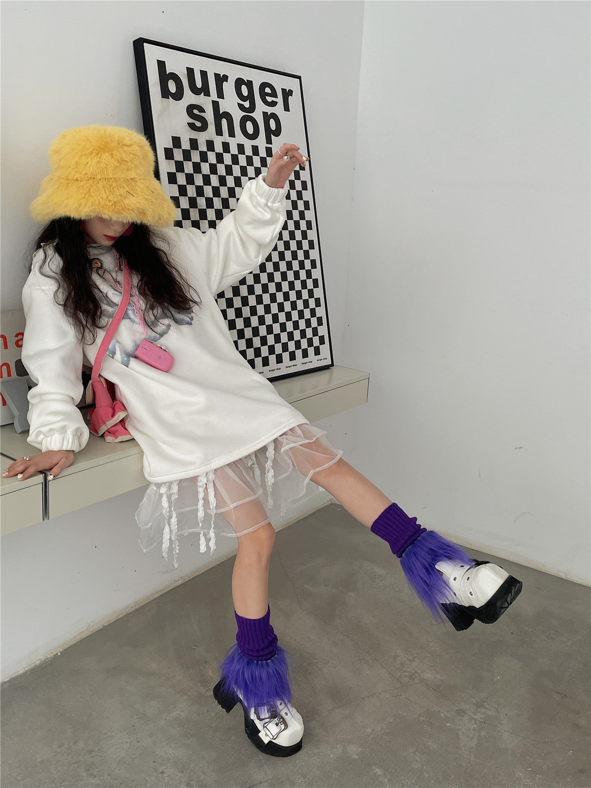 LET ME SEE Cute Leg Warmers | Fuzzy Knit Leg Warmers | Japanese Decora Style Shoe Covers