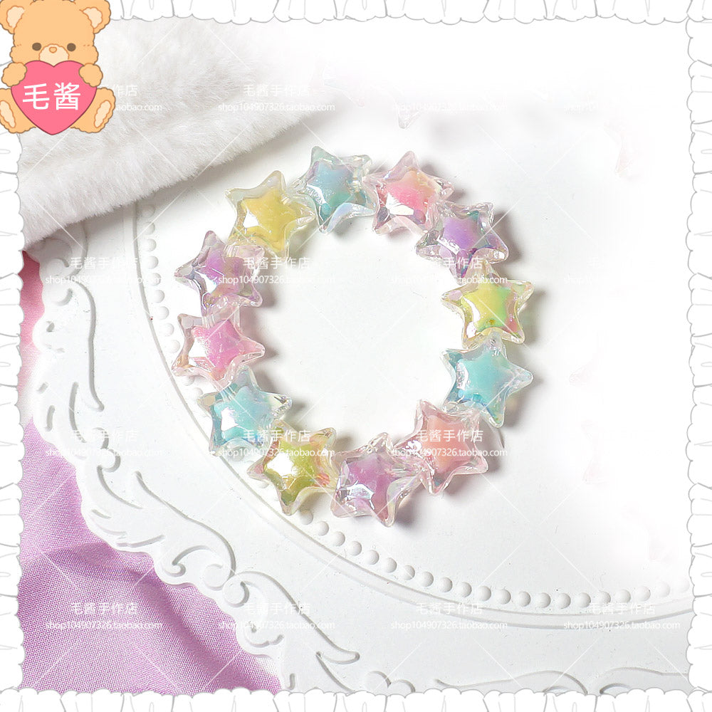 MaoJiang - Decora Kei Iridescent Star Candy Bracelet bracelet maojiang Colorful Iridescent Star Bracelet (1pc)