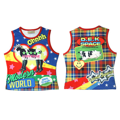 DeadEndKids - Cyber Graphic Slim Tank Top camisole DeadEndKids UFO Farm S