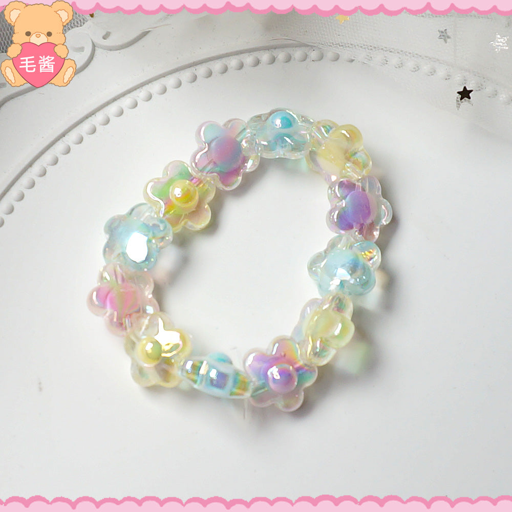 MaoJiang - Decora Kei Iridescent Star Candy Bracelet bracelet maojiang Flower Colorful Iridescent Bracelet (1pc)