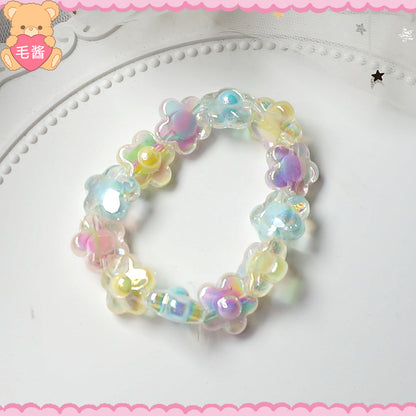 MaoJiang - Decora Kei Iridescent Star Candy Bracelet bracelet maojiang Flower Colorful Iridescent Bracelet (1pc)