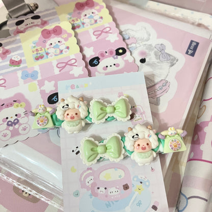 Sweet Star - Cute Cream Clip Set 10pcs hair clip sweet star