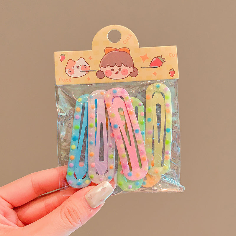 DuoFeiMao - Dopamine Harajuku Heart Flower Hair Clip with Colorful Polka Dots hair clip duofeimao