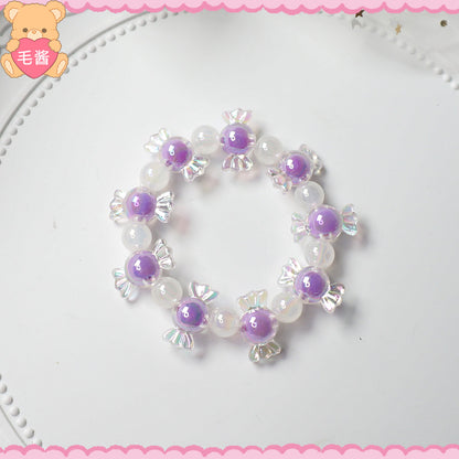 MaoJiang - Decora Kei Iridescent Star Candy Bracelet bracelet maojiang Purple Spacer Iridescent Candy Bracelet (1pc)