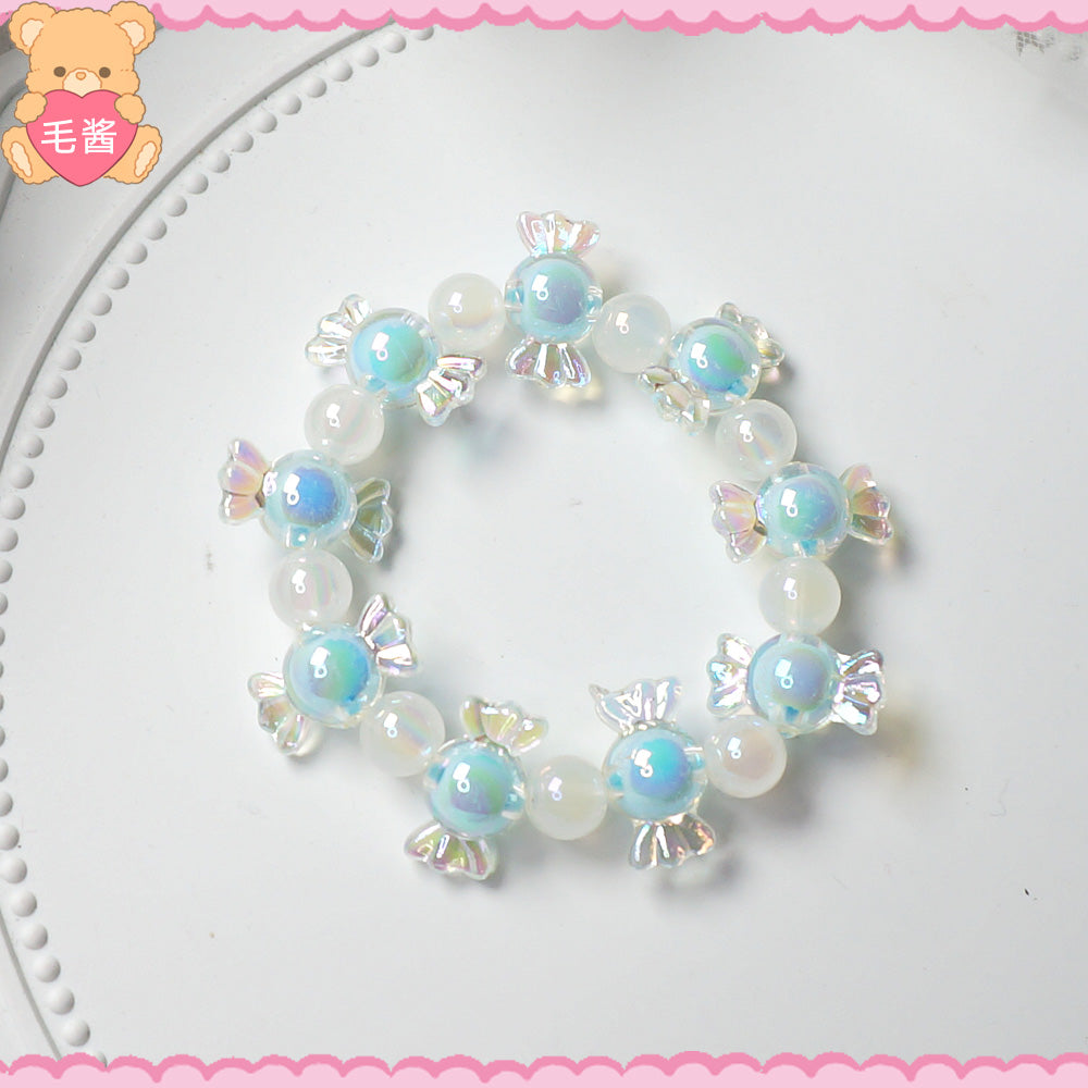 MaoJiang - Decora Kei Iridescent Star Candy Bracelet bracelet maojiang Blue Spacer Iridescent Candy Bracelet (1pc)