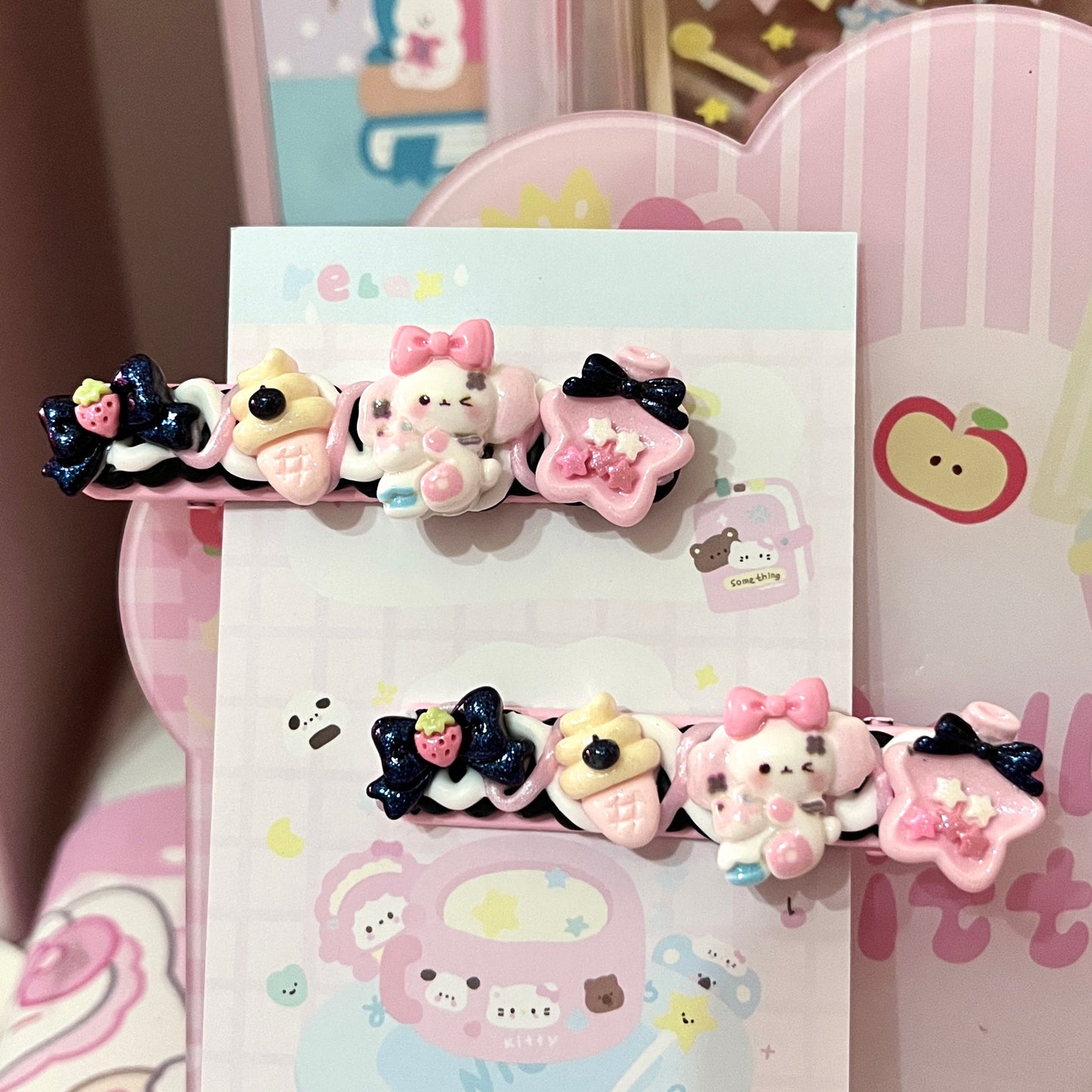 Sweet Star - Cute Cream Clip Set 10pcs hair clip sweet star