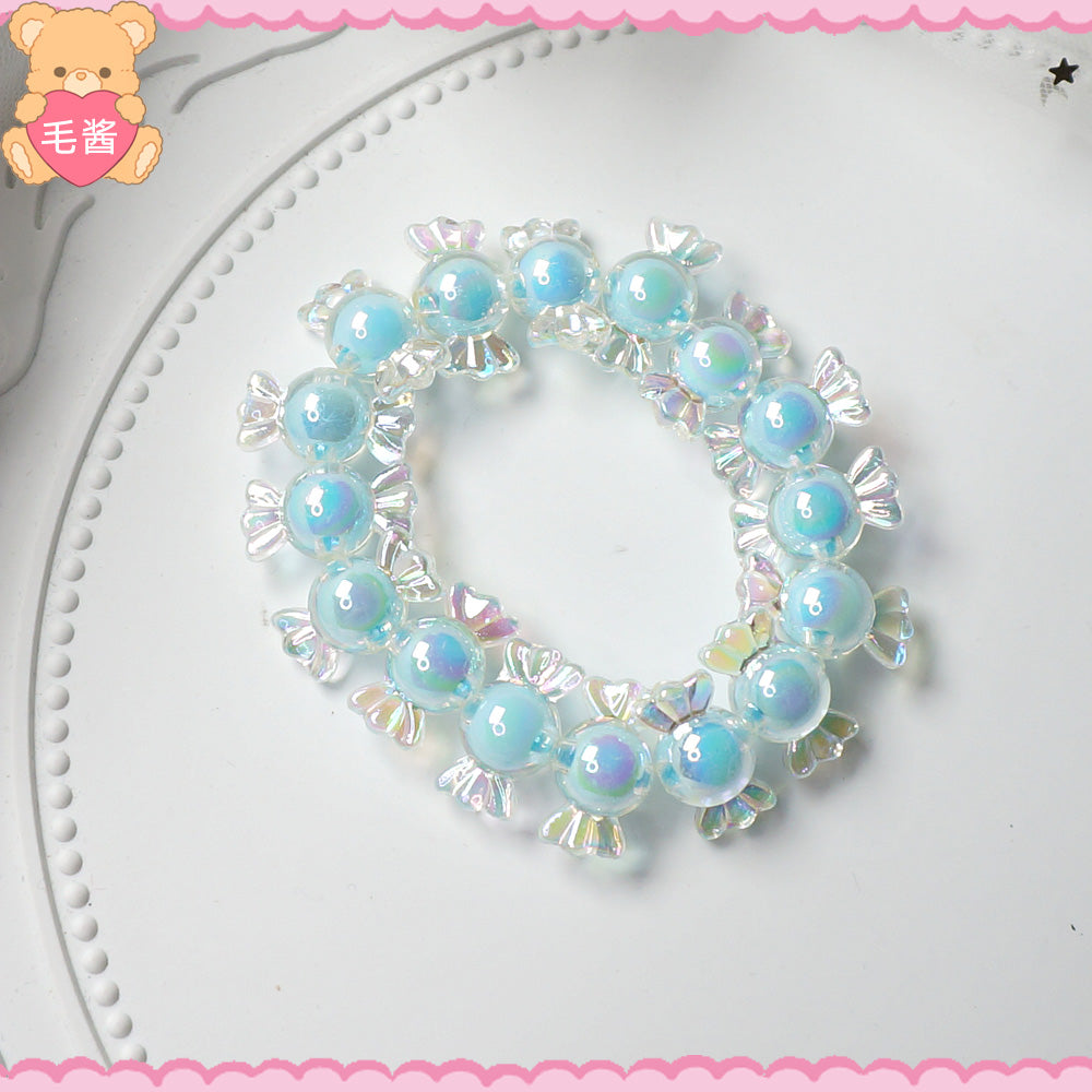 MaoJiang - Decora Kei Iridescent Star Candy Bracelet bracelet maojiang Blue Iridescent Candy Bracelet (1pc)