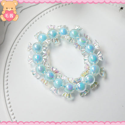 MaoJiang - Decora Kei Iridescent Star Candy Bracelet bracelet maojiang Blue Iridescent Candy Bracelet (1pc)