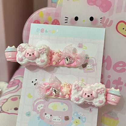 Sweet Star - Cute Cream Clip Set 10pcs hair clip sweet star