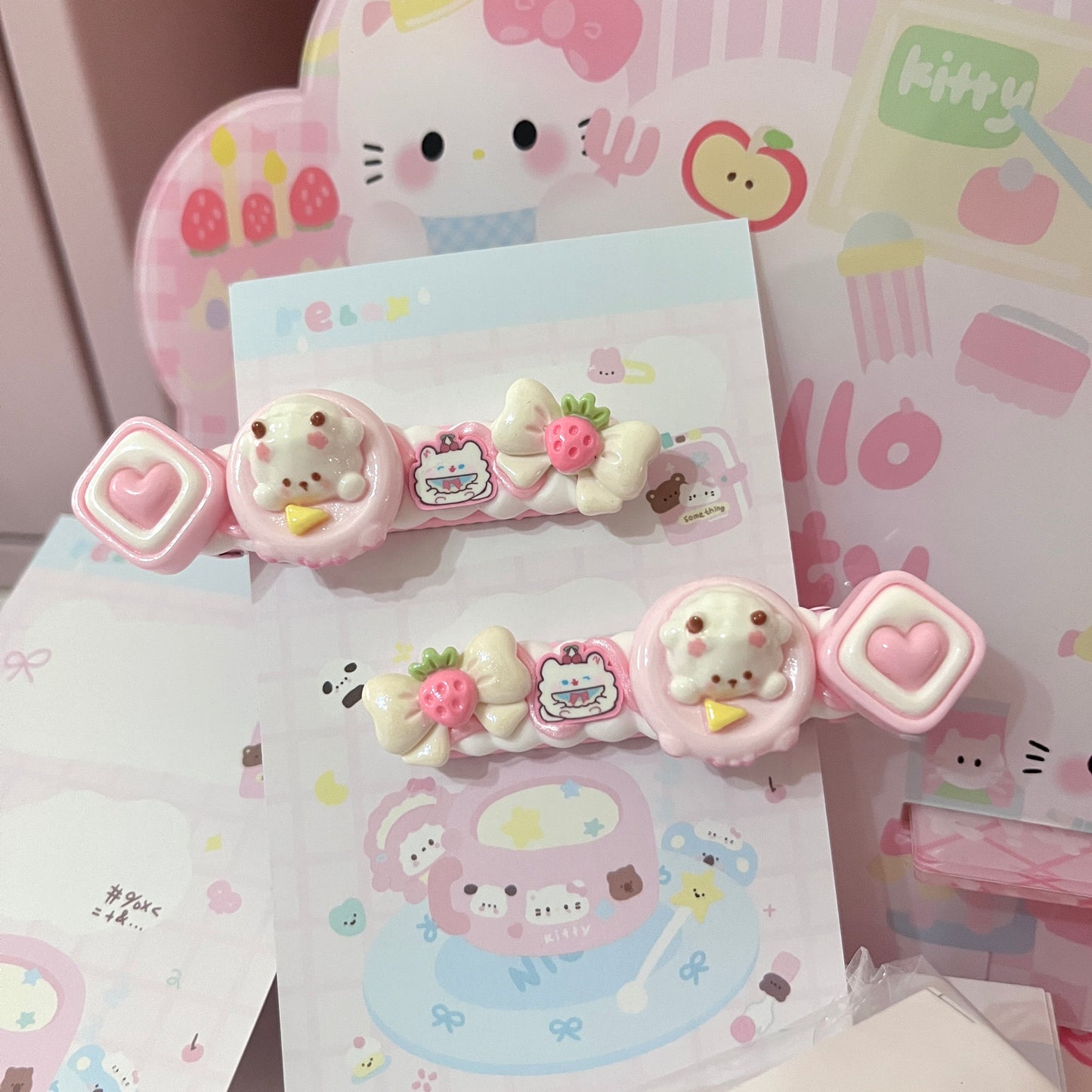 Sweet Star - Cute Cream Clip Set 10pcs hair clip sweet star