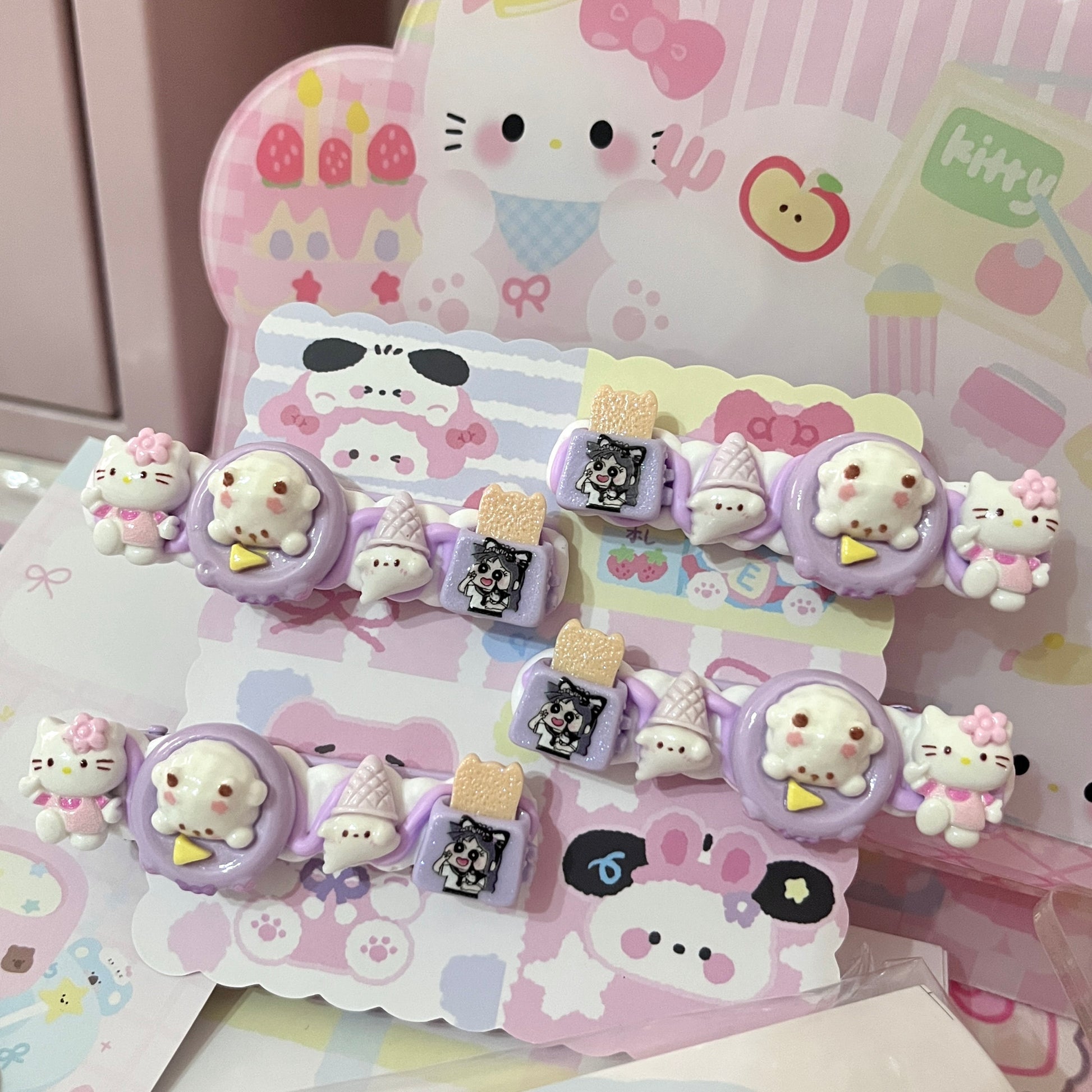 Sweet Star - Cute Cream Clip Set 10pcs hair clip sweet star