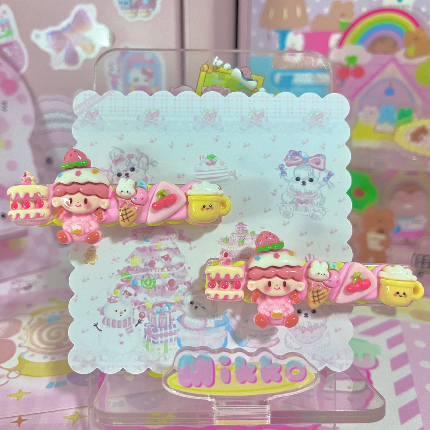 Sweet Star - Cute Cream Clip Set 10pcs hair clip sweet star