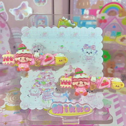 Sweet Star - Cute Cream Clip Set 10pcs hair clip sweet star