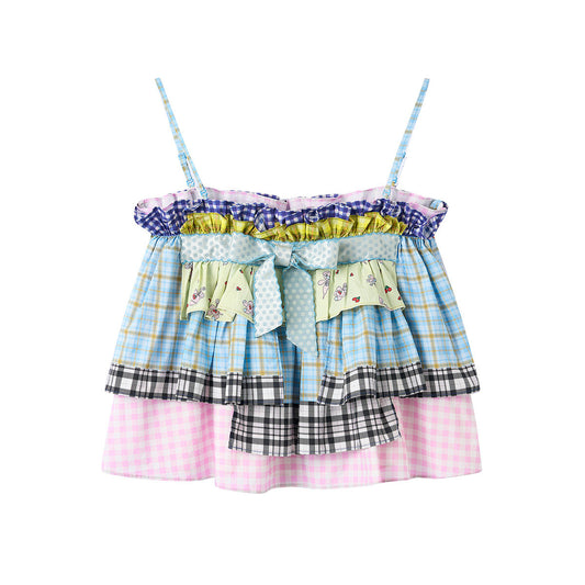 tntntutu - Blue Pink Bow Convertible Skirt Top camisole tntntutu S