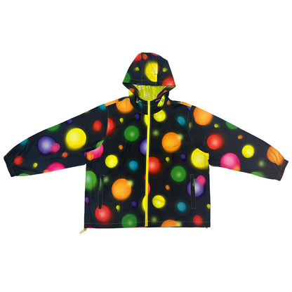 DeadEndKids - Black Polka Dot Techwear Windbreaker Jacket jacket DeadEndKids M