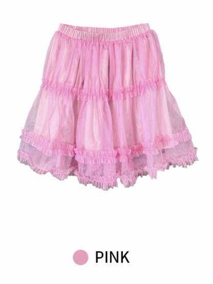 loveplayshop - Glitter Tulle Skirt with Lining skirt loveplay Pink