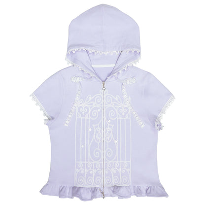 Hashtag DDD - Purple Embroidered Hooded Cardigan