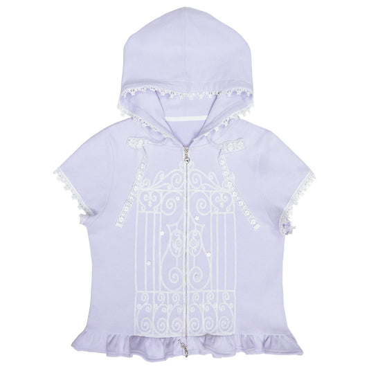 Hashtag DDD - Purple Embroidered Hooded Cardigan