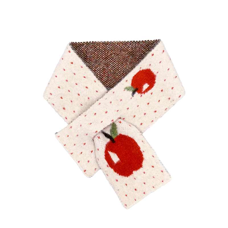 Meihao Store - Apple Pattern Christmas Scarf | Kawaii Cute Winter Accessory