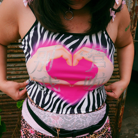 HotNipplesClub - Gyaru Zebra Heart Tank camisole Hot Nipples Club