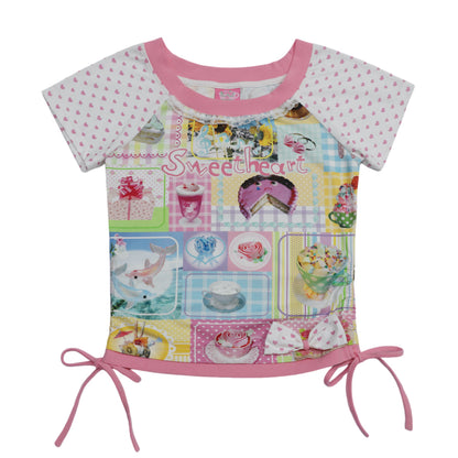 frufru - Cute Cake Print Cotton Tee tshirt frufru Fitted S