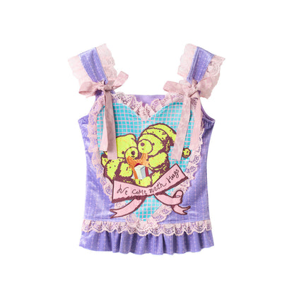 tntntutu - Purple Bear Velvet Corset Top camisole tntntutu S