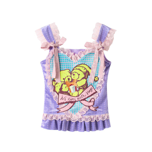 tntntutu - Purple Bear Velvet Corset Top camisole tntntutu S