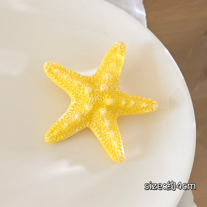 Starfish Resin Hair Clip hair clip none Yellow Fishstar - 1pc Only