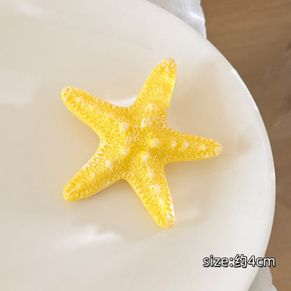 Starfish Resin Hair Clip hair clip none Yellow Fishstar - 1pc Only