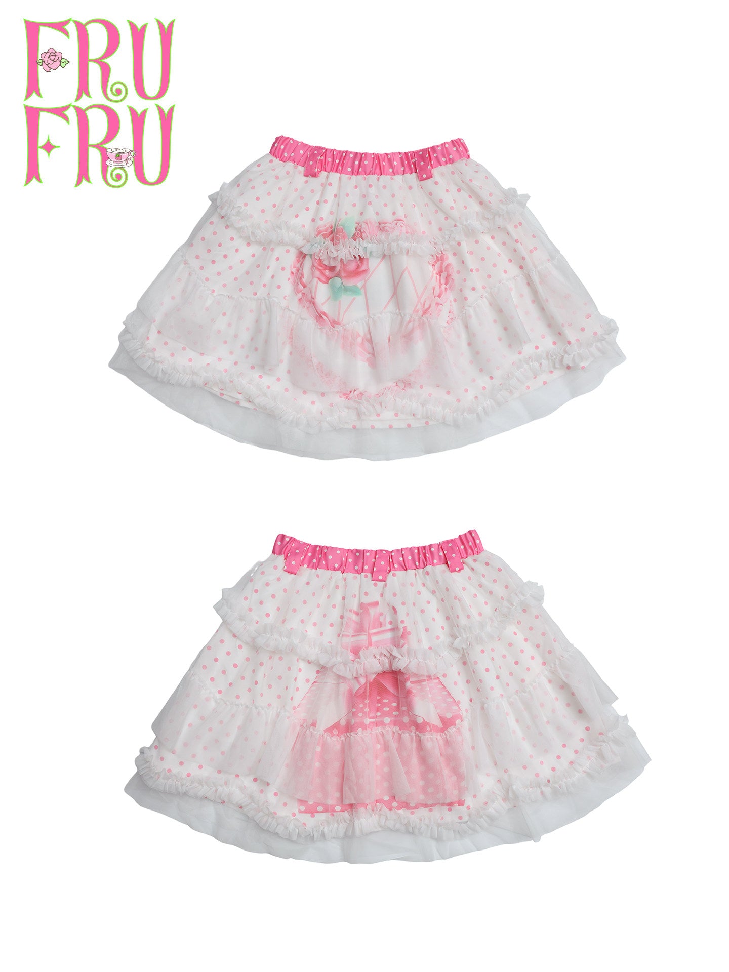 frufru - White Layered Tulle Mini Skirt skirt frufru S