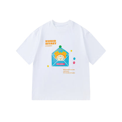 KURIOSITAET - White Playful Cotton Print Tee tee KURIOSITAET XS