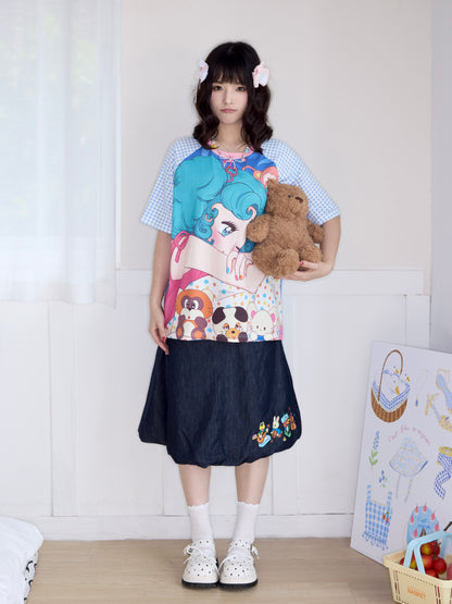 Robootoo - Cute Artist Print Tee & Slim Cami camisole Robootoo Short-sleeve Tee S