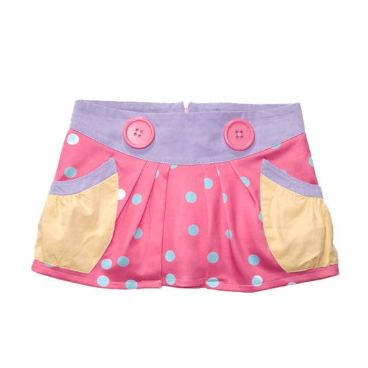 YJM with biubiu - Pink Polka Low Waist Skirt skirt YJM with biubiu S