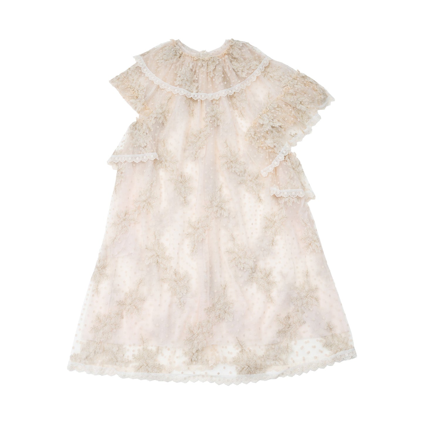DADANAKO - Vintage Embroidered Mesh Maxi Dress dress DADANAKO S