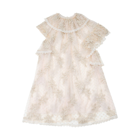 DADANAKO - Vintage Embroidered Mesh Maxi Dress dress DADANAKO S
