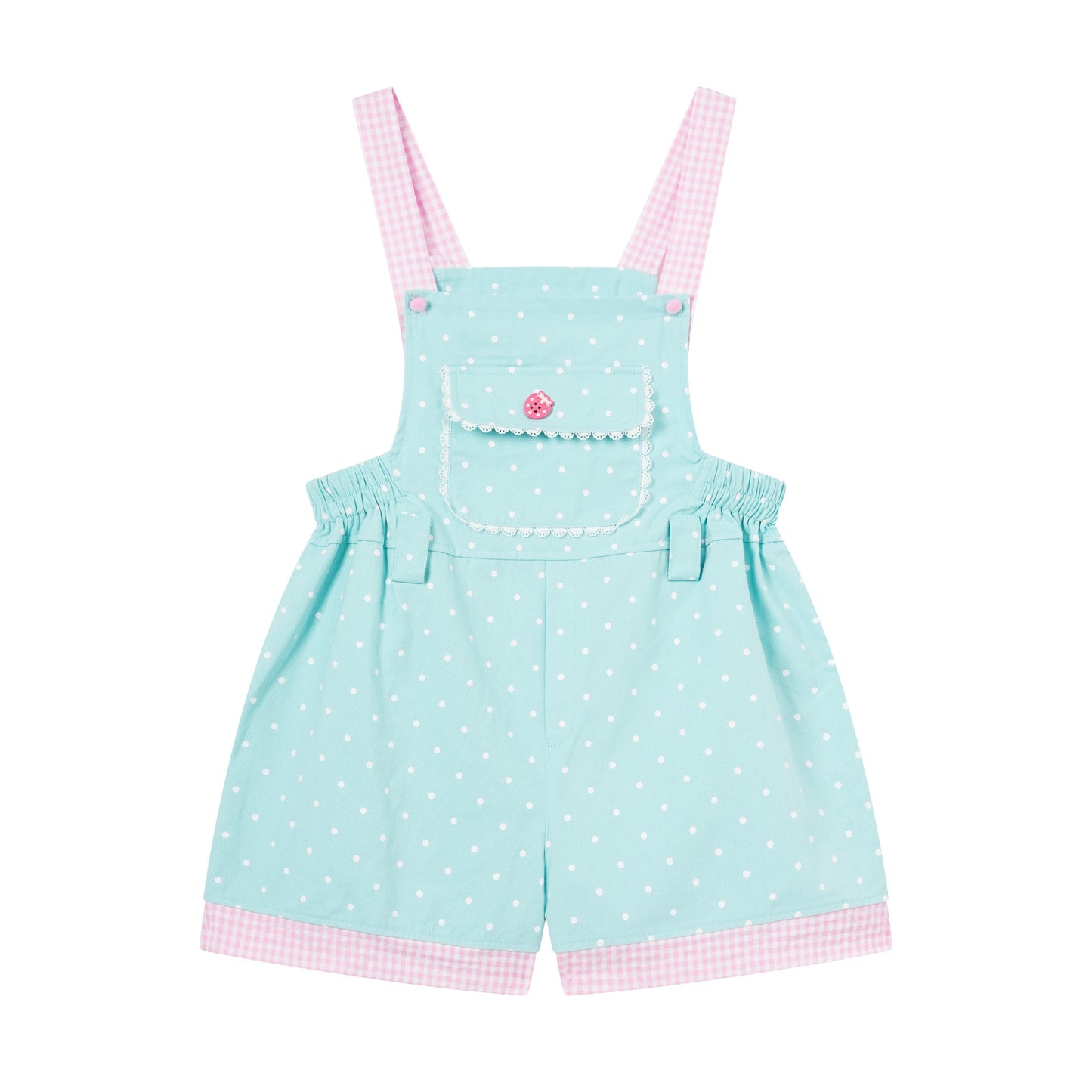 Languid Park - Polka Dot Lace Suspender Shorts overall Languid Park S