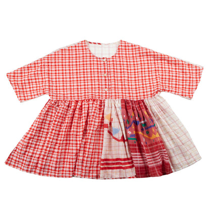 DADANAKO - Colorful Patchwork Oversized Top