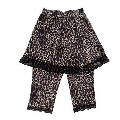 bunnybunnygun - Leopard Layered Capri Pants pants bunnybunnygun