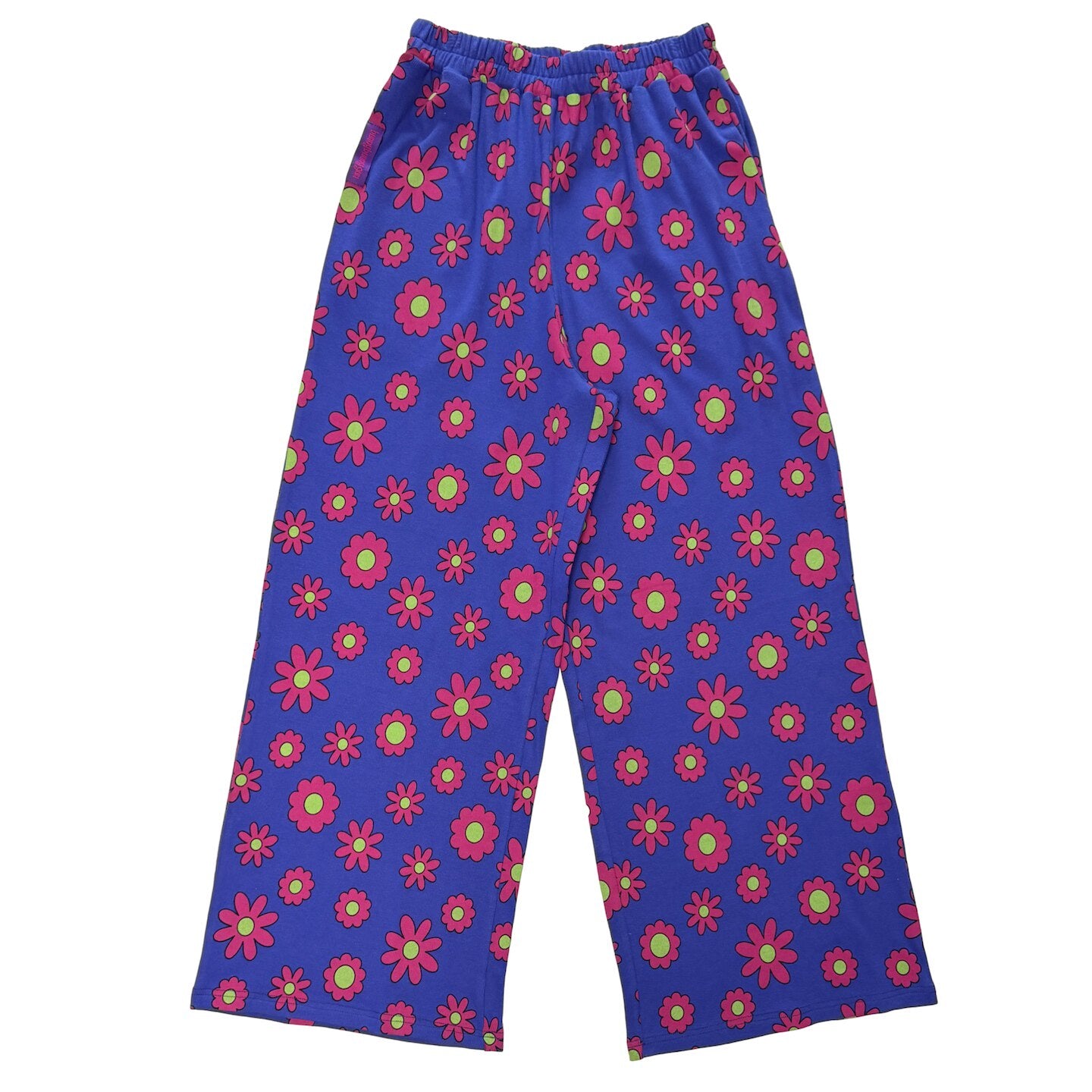 bunnybunnygun - Colorblock Flower Wide Pants pants bunnybunnygun