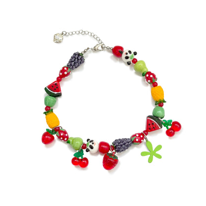 FRUITS - Fruit Panda Beaded Necklace | Kawaii Colorful Japanese Accessory necklace Fruits
