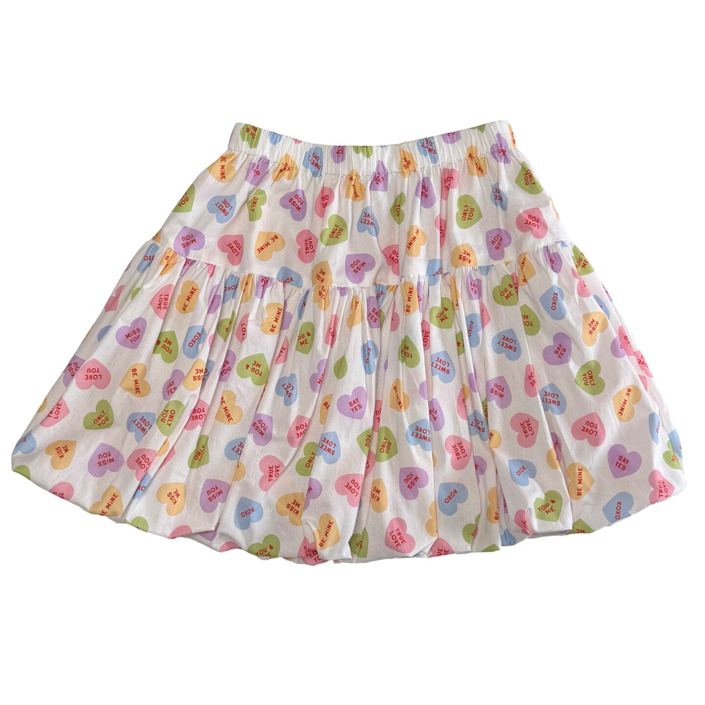 bunnybunnygun - Heart Print Bubble Skirt skirt bunnybunnygun