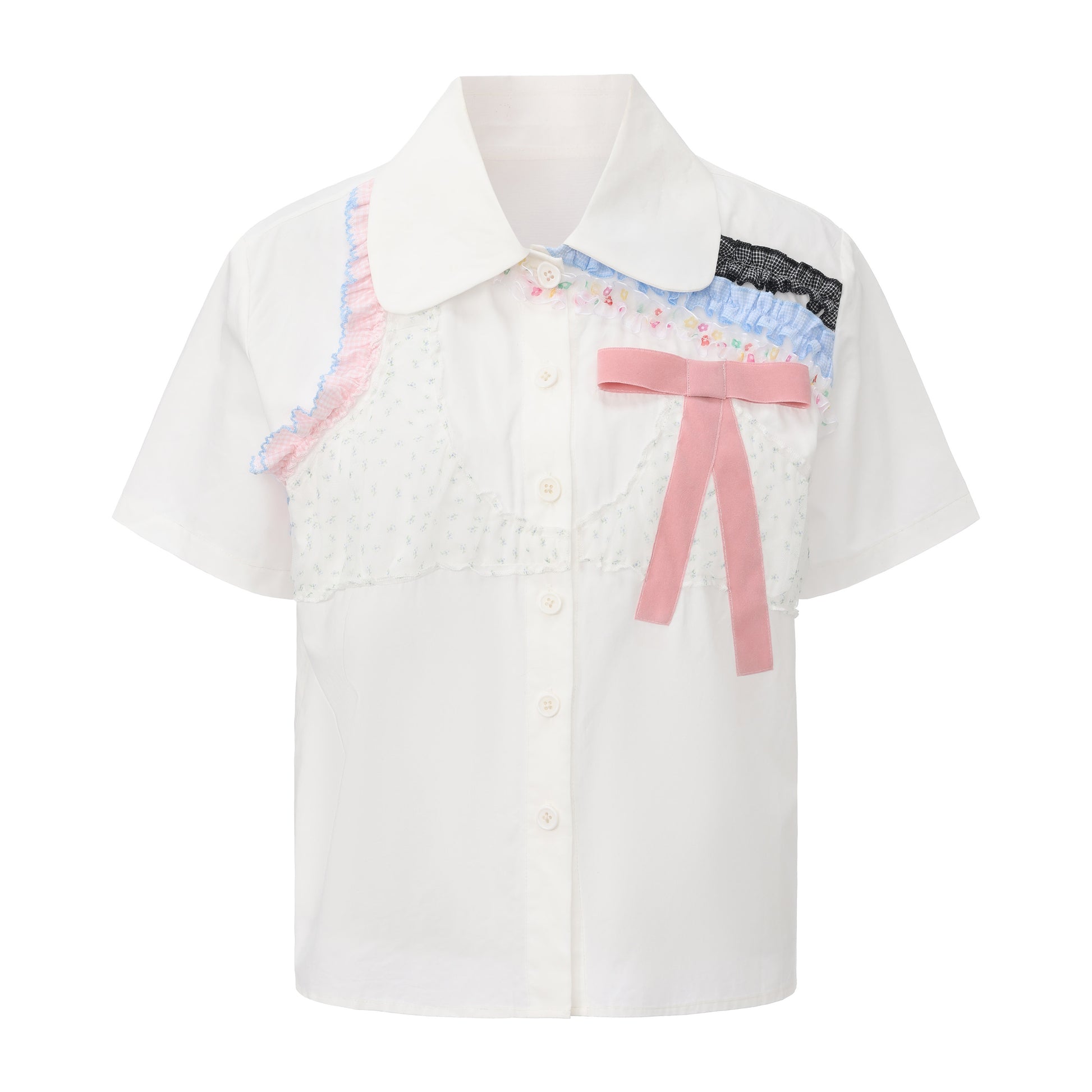 UnsocialNight - Ruffle Collar Graphic Blouse blouse UnsocialNight S