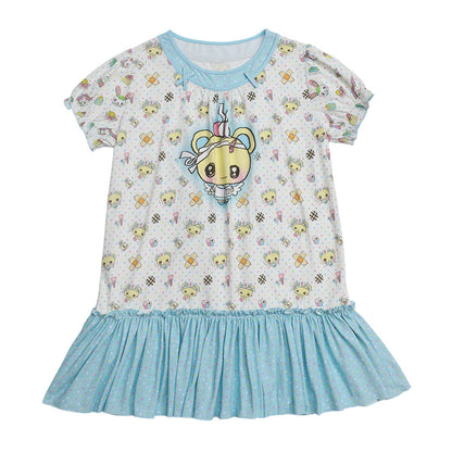frufru - Bear Bunny Print Dress | Kawaii Japanese Casual Harajuku Fashion dress frufru Blue S