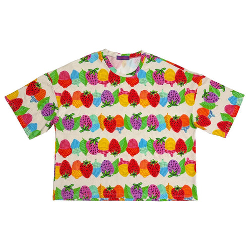 bunnybunnygun - Strawberry Oversized Graphic T-Shirt shirt bunnybunnygun