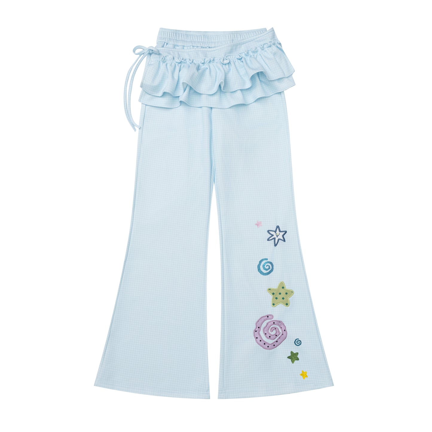 Languid Park - Embroidered High Waist Flare Pants pants Languid Park S