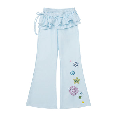 Languid Park - Embroidered High Waist Flare Pants pants Languid Park S