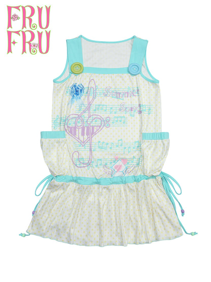 frufru - Mint Green Y2K Print Tank Dress dress frufru S