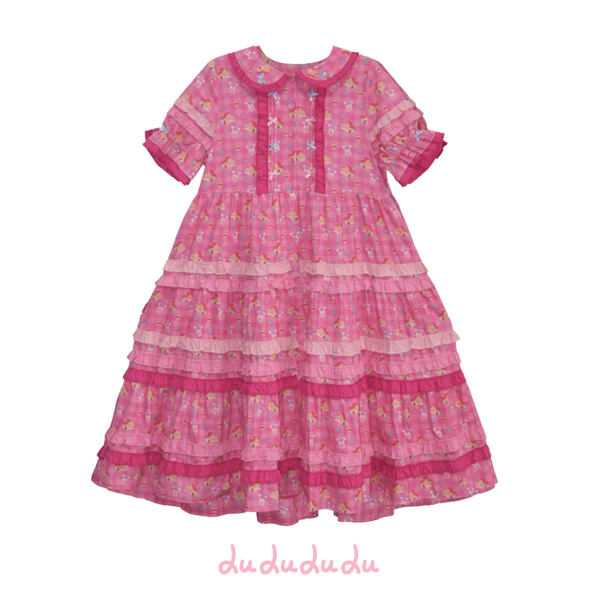 Lulululu - Fairy Tale Print Cotton Lolita Dress dress LULULULU S